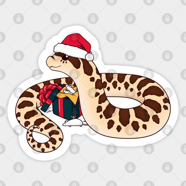 Western Hognose, Normal / Wildtype Christmas Edition Sticker by anacecilia